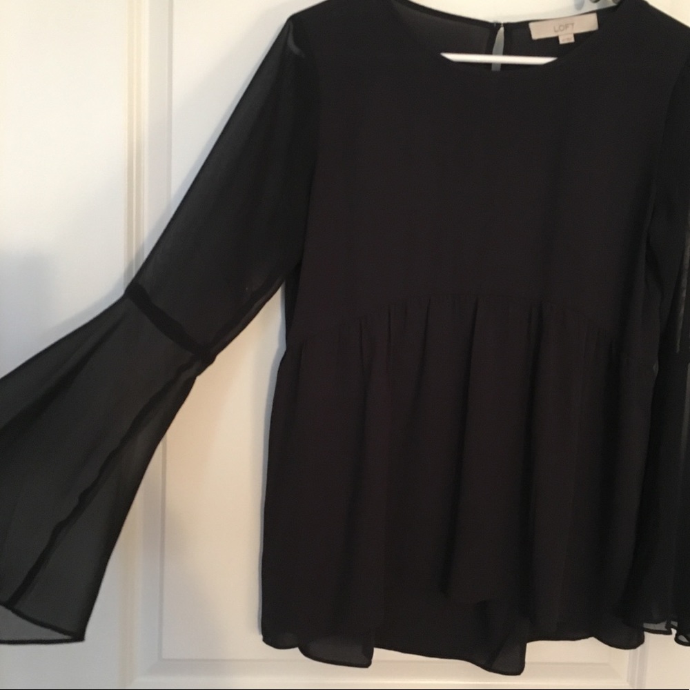 - LOFT Navy Blue Flowy Top